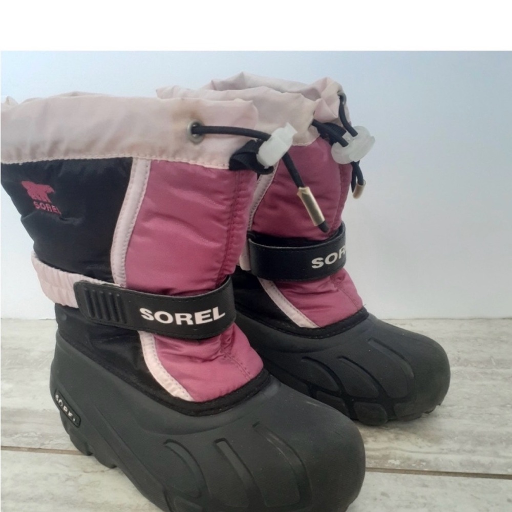 Sorel Black and Pink Snow Boots